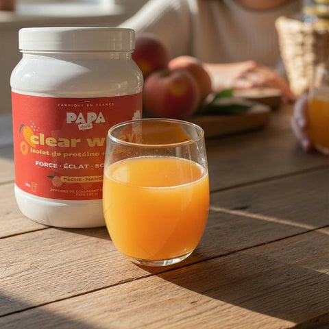 Clear Whey + Collagène Pêche Mangue