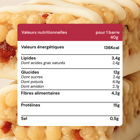 Barre Protéinée Crunchy Fruits Rouges - 1 achetée = 1 offerte